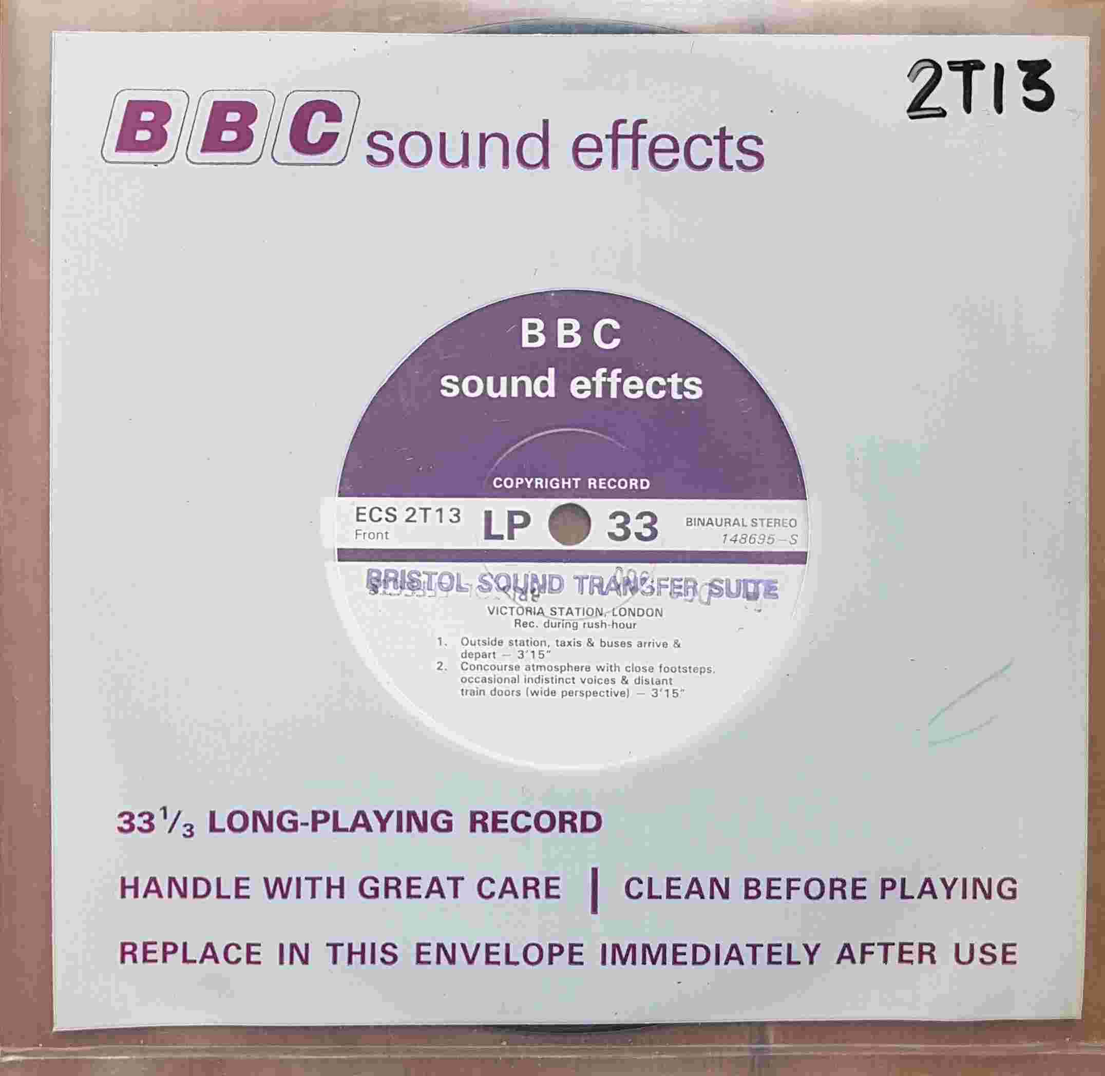 Picture of ECS 2T13 Victoria Station, London / Station atmospheres by artist Not registered from the BBC records and Tapes library